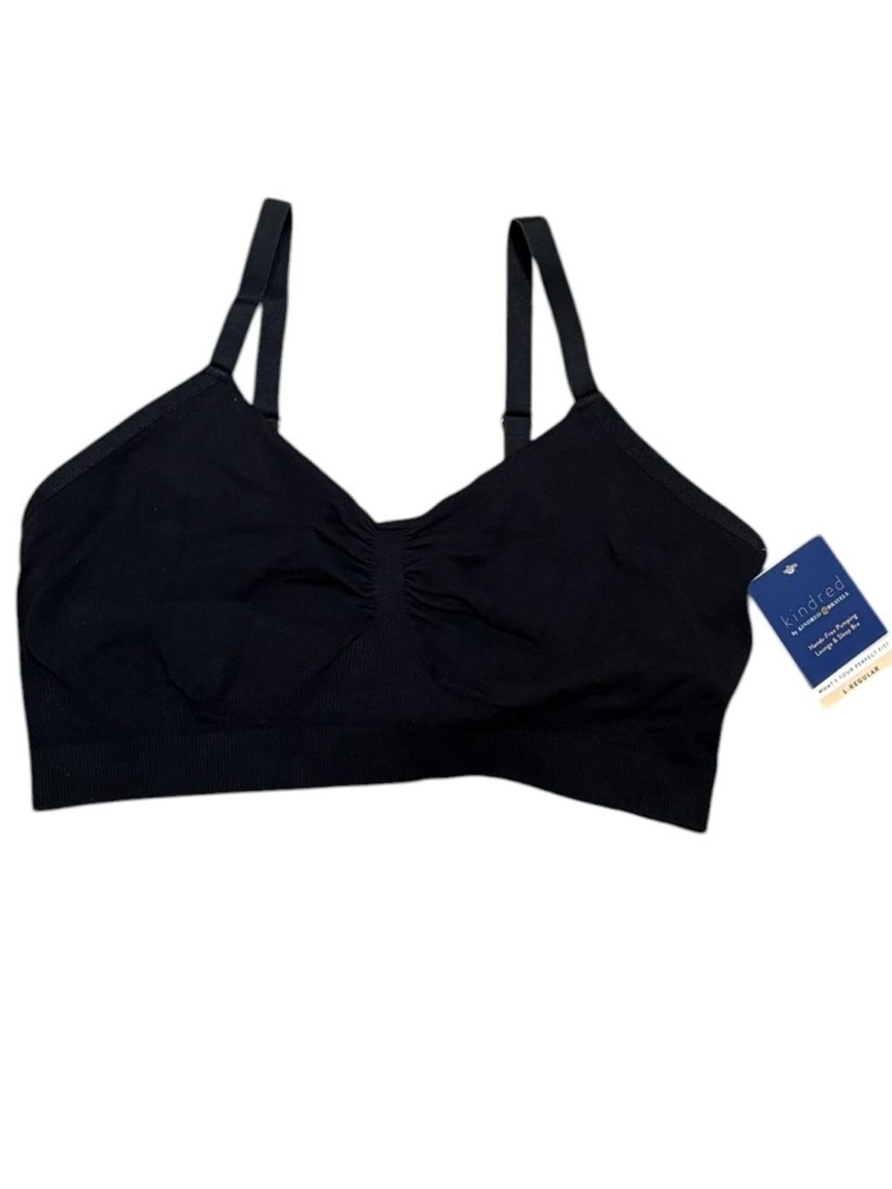 Kindred Bravely Black Hands-Free Seamless Nursing Bralette, Size XL, NWT